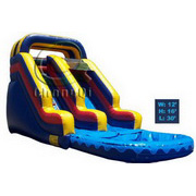 inflatable purple water slide